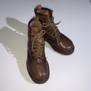 Dr. Martens Boots Womens US 6 Brown 1460 Crazy Horse Leather Ankle England